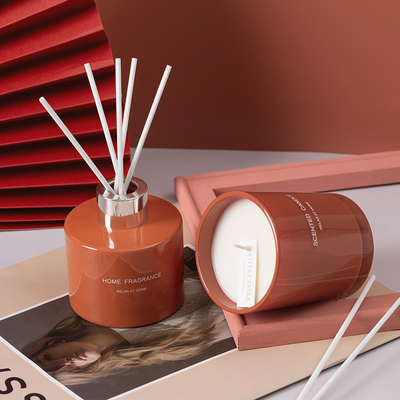 Sistema único de la caja de Reed Diffuser Scented Candle Gift del aceite de la fragancia del HOGAR del AROMA