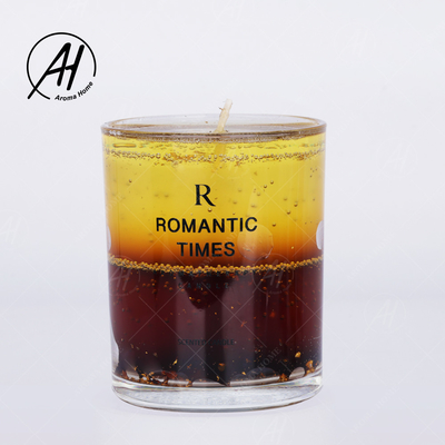 Casandose el olor de cristal de la cera de la soja de las velas del tarro de la flor real romántica gelatine 7OZ 8OZ