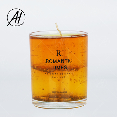 Casandose el olor de cristal de la cera de la soja de las velas del tarro de la flor real romántica gelatine 7OZ 8OZ