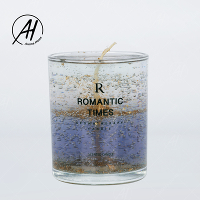 Casandose el olor de cristal de la cera de la soja de las velas del tarro de la flor real romántica gelatine 7OZ 8OZ