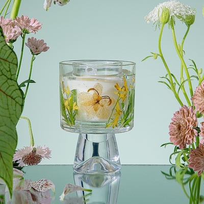 Velas que cura el vidrio inmortal Crystal Cup Aromatherapy Scented Candle de la flor con el bolso