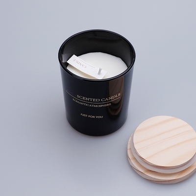 Velas perfumadas de lujo al por mayor de la cera de la soja con la caja de regalo de madera de la tapa