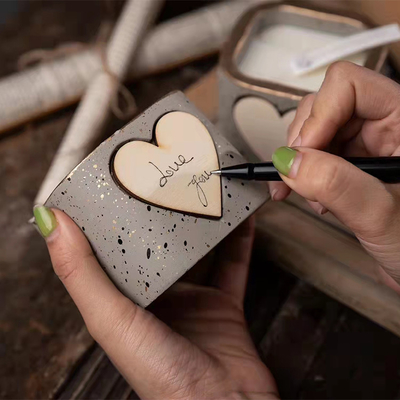 Vela mezclada del Aromatherapy del cuadrado del corazón de la cera de la planta verde de la soja con sentido fuerte del diseño