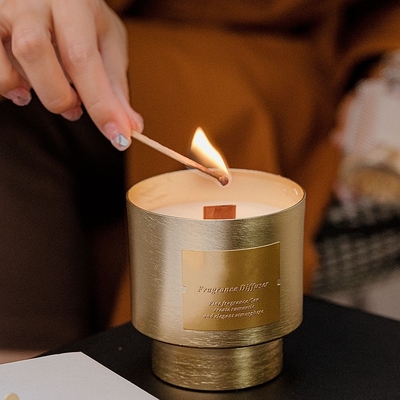 Aromatherapy de cerámica de la luz del desierto de la taza de Tin Can Candle Black Frosted de la cera de la soja
