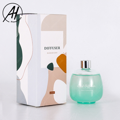 Palillo fresco Reed Diffuser Essential Oil Sets de la fibra de la tapa de la astilla de la botella de cristal de la burbuja del verano