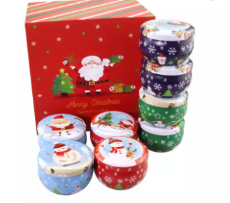 La etiqueta privada modificada para requisitos particulares sospechó el sistema seco del regalo de Crystal Soy Wax Tin Candle de la flor