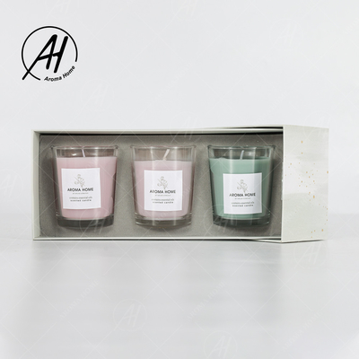 Sistema colorido 5.5OZ 3PCS del regalo de la vela del olor de la cera de Mini Home Glass Jar Soy del partido del Aromatherapy