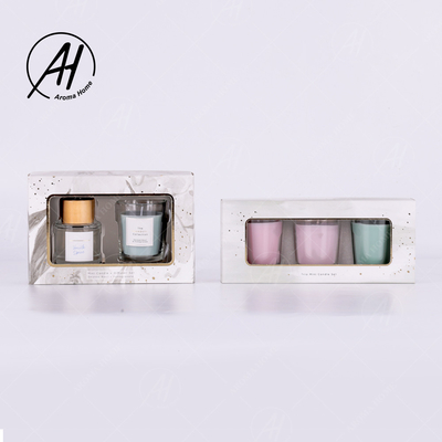 Sistema colorido 5.5OZ 3PCS del regalo de la vela del olor de la cera de Mini Home Glass Jar Soy del partido del Aromatherapy
