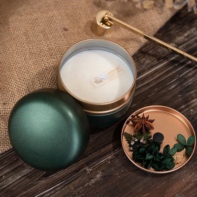 Casarse los sorteos secó la fragancia Tin Scented Candle Handmade de la flor