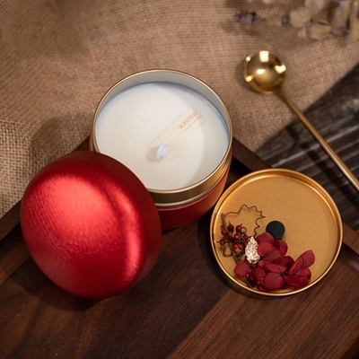 Casarse los sorteos secó la fragancia Tin Scented Candle Handmade de la flor
