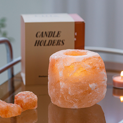 Crystal Stone Ornaments Rock Lamp fijó al candelero de 4 Tealight