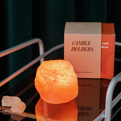 Crystal Stone Ornaments Rock Lamp fijó al candelero de 4 Tealight