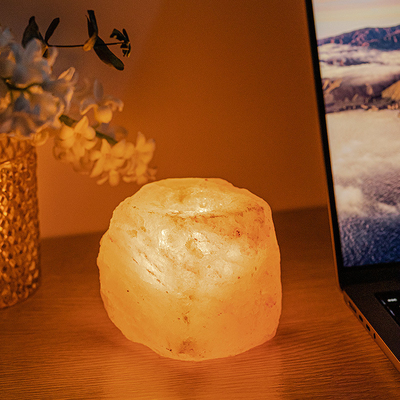 Crystal Stone Ornaments Rock Lamp fijó al candelero de 4 Tealight