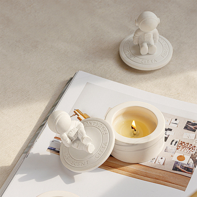 Enyese al astronauta Velas Healing Crystal Aromatherapy Scented Candle del espacio