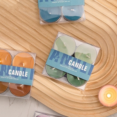 la cera hecha a mano de la soja del Aromatherapy de la caja de regalo de 3hours 4pcs colorea la vela de la luz del té
