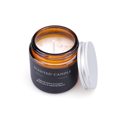 La vela perfumada de lujo Velas del Aromatherapy de cristal de Brown florece el cristal curativo