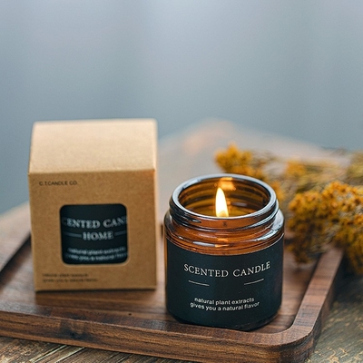 La vela perfumada de lujo Velas del Aromatherapy de cristal de Brown florece el cristal curativo