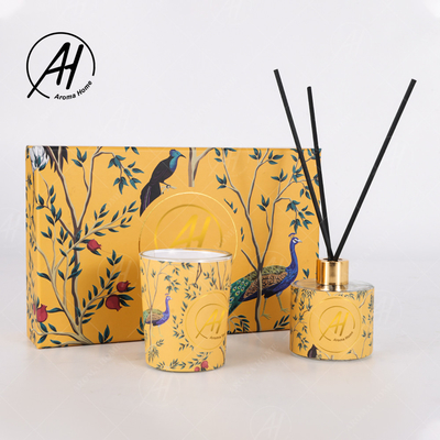 Sistema de lujo del regalo de las velas del olor del ambientador de Reed Diffuser Natural Oil Air del HOGAR del AROMA