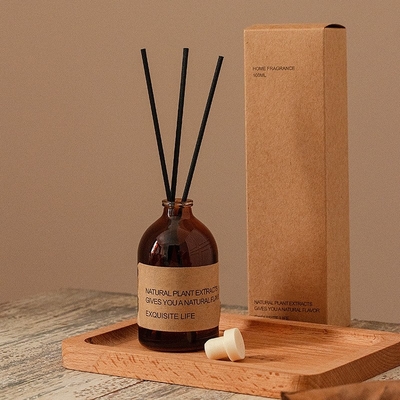 La botella de cristal Brown del Aromatherapy perfuma 100ml Reed Diffuser de lujo