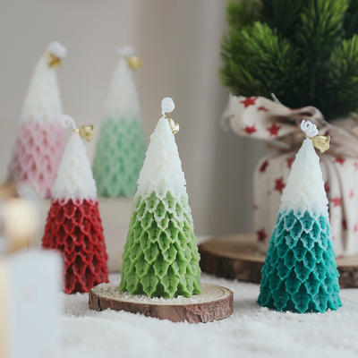 Vela perfumada del árbol de navidad del HOGAR del AROMA de la forma de la novedad de la cera de lujo al por mayor de la soja