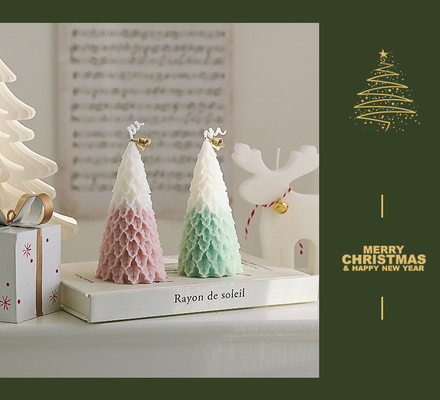 Vela perfumada del árbol de navidad del HOGAR del AROMA de la forma de la novedad de la cera de lujo al por mayor de la soja