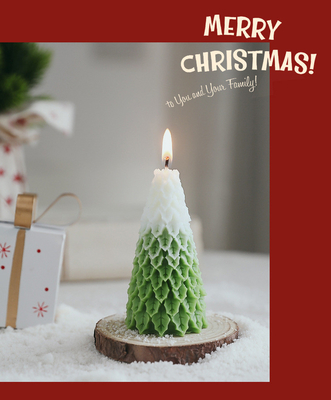 Vela perfumada del árbol de navidad del HOGAR del AROMA de la forma de la novedad de la cera de lujo al por mayor de la soja