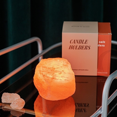 Candelero de Crystal Stone Rock Lamp Set 4 Tealight del Aromatherapy para la boda