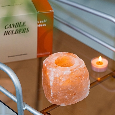 Candelero de Crystal Stone Rock Lamp Set 4 Tealight del Aromatherapy para la boda