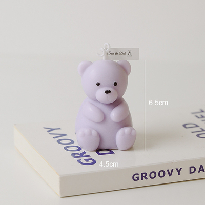 Decoración Teddy Bear Shaped Candle Scented hecho a mano de la artesanía del cumpleaños