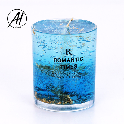 El tarro de cristal Crystal Gel Flower Jelly Wax sospechó hecho a mano romántico de las velas