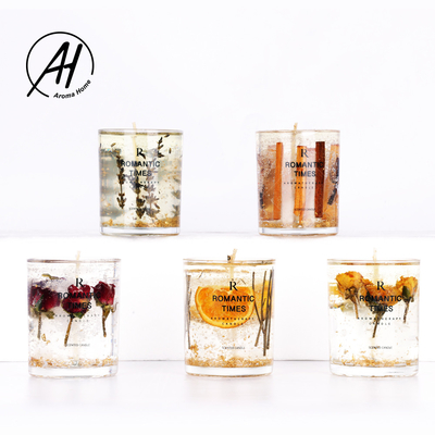 Flor real modificada para requisitos particulares estilo popular Jelly Cup Wax de la caja de regalo del Aromatherapy