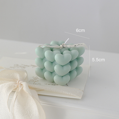 La vela del cubo de Rubik del amor del Año Nuevo de DIY sospechó el regalo geométrico del Aromatherapy