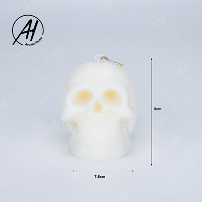 Halloween sospechó el regalo decorativo formado cráneo de lujo de la vela de la cera de la soja del arte