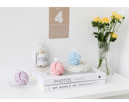 Velas perfumadas hechas a mano creativas de la pequeña fragancia de lana infantil coloridas