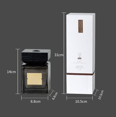 Fragancia casera de cristal negra de lujo Reed Diffuser 500ml del cuadrado para el día de fiesta