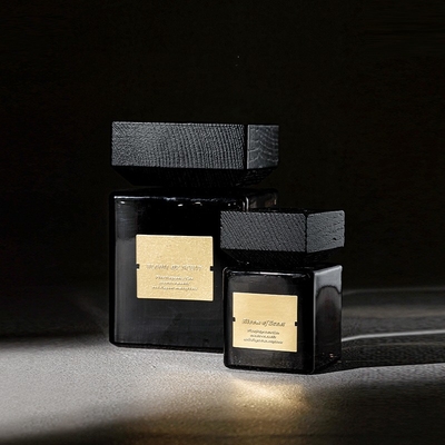 Fragancia casera de cristal negra de lujo Reed Diffuser 500ml del cuadrado para el día de fiesta
