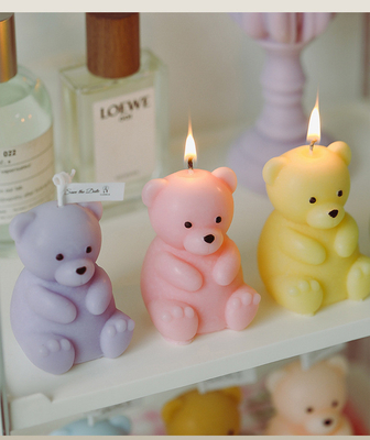 El HOGAR DIY Teddy Bear Shaped Scented Candle lindo del AROMA modificó para requisitos particulares