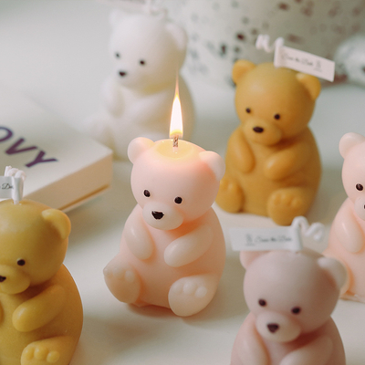 El HOGAR DIY Teddy Bear Shaped Scented Candle lindo del AROMA modificó para requisitos particulares