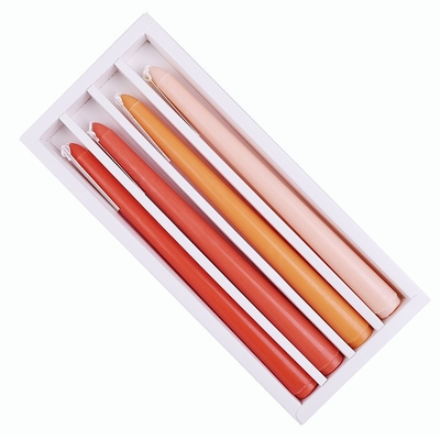 La cera alta de la cena de la forma cónica del color sin humo hecho a mano de la pendiente sospechó velas con las mechas del algodón