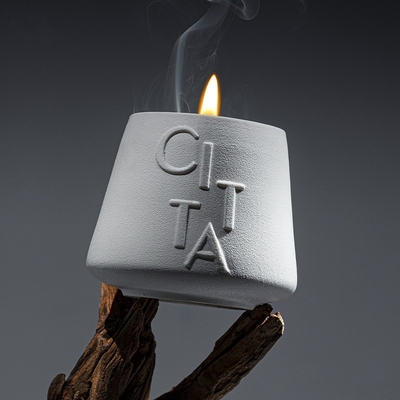 Vela perfumada de Mat Jars Holder No Glaze de la porcelana de cerámica negra blanca de la palmatoria