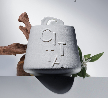 Vela perfumada de Mat Jars Holder No Glaze de la porcelana de cerámica negra blanca de la palmatoria