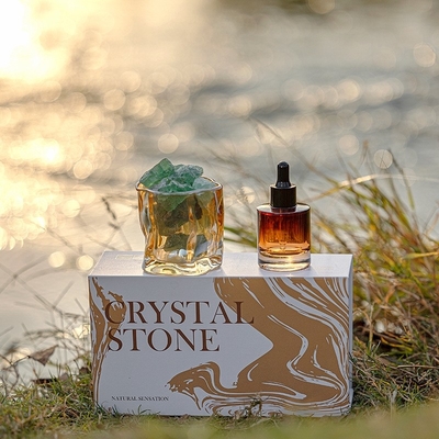 Tarro de vidrio 30ml 260g Cristal velas perfumadas conjunto de regalos de lujo difusor de caña