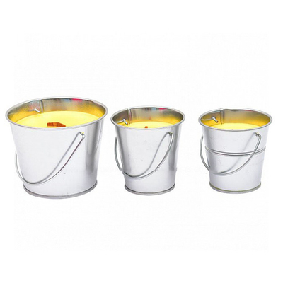 Insecto anti colgante Tin Citronella Bucket Candles Paraffin para el viaje