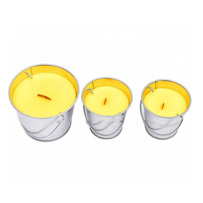 Insecto anti colgante Tin Citronella Bucket Candles Paraffin para el viaje