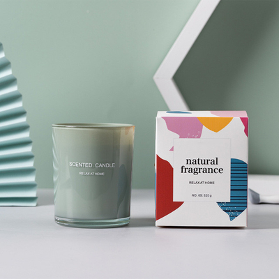 Vela perfumada de impresión de cristal de encargo de la cera de la soja del OEM del hogar del aroma