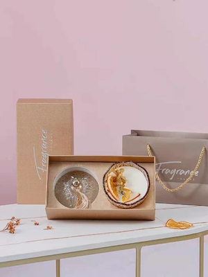 Vela perfumada de encargo de la cera de lujo de la soja del hogar del aroma con la tapa de cristal