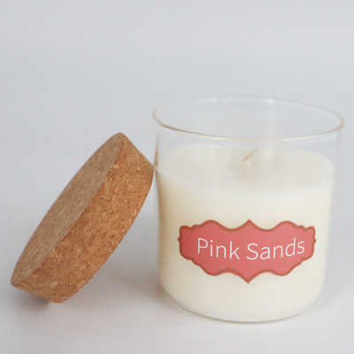 la cera natural del eucalipto de la hierbabuena 8oz sospechó velas con Cork Lid