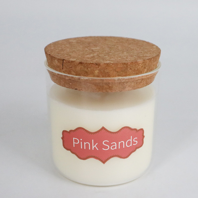 la cera natural del eucalipto de la hierbabuena 8oz sospechó velas con Cork Lid