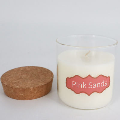 la cera natural del eucalipto de la hierbabuena 8oz sospechó velas con Cork Lid
