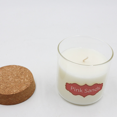 la cera natural del eucalipto de la hierbabuena 8oz sospechó velas con Cork Lid